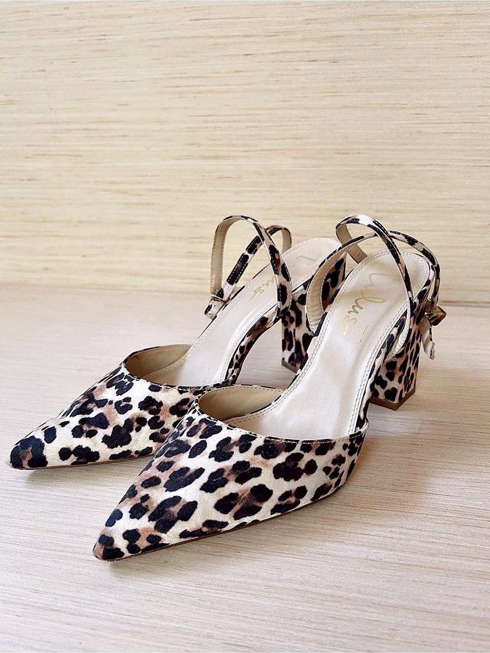 Lulus Bixby Leopard Calf Hair Pointed-Toe Slingback Pumps